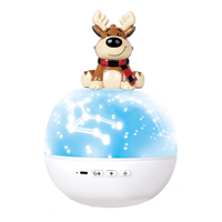 Samtoy Elk Starry Sky Projection Light Branché Musique Spinning Style Bébé Led Rotation Étoile Lune Projecteur Lampe