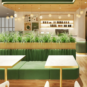 Comptoir de bar personnalisé pour café, <span class=keywords><strong>vitrine</strong></span> en bois avec éclairage <span class=keywords><strong>LED</strong></span> pour la décoration intérieure des cafés et des pâtisseries, respectueux de l'environnement - Product Image 4