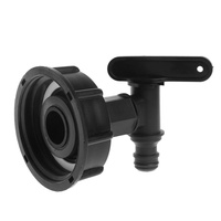 S60x6 IBC robinet fourre-tout adaptateur de vidange de réservoir à 1/2 "BSP robinet de baril en laiton étincelant avec tuyau de buse de 1/2''
