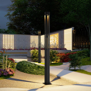 Lampadaire de jardin solaire LED moderne pour extérieur, 2700K blanc chaud, IP66, corps en fer, AC 220V, contrôle par détecteur de mouvement, 144 faisceaux - Product Image 4
