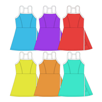 Robe d'été pour bébé fille, vêtements de sport, vêtements de yoga, robes sans manches pour filles, couleur personnalisée, robes pour filles