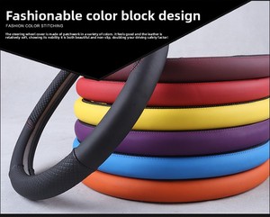 Housse de volant en cuir respirant ultra-mince de haute qualité avec grip en fibre de carbone, adaptée à toutes les saisons et universelle pour voitures - Product Image 6