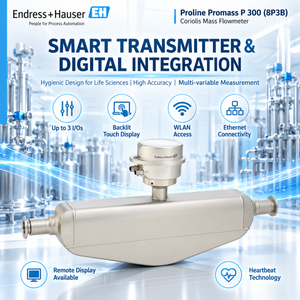 Medidor de Flujo Másico Coriolis Compacto Endress+Hauser Promass P 300 8P3B para Aire/Gas, OEM, Biotecnología, CIP, SIP, Medición de Densidad y Concentración - Product Image 4