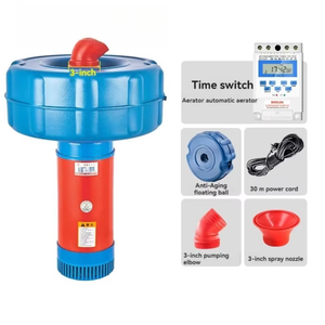 Commercio all'ingrosso 80mm presa 750W 220v 240V stagno aeratore solare galleggiante stagno ossigenatore pompa per laghetto pesci - Product Image 2