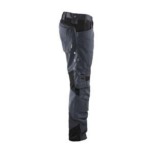 BLAKLADER - 155618609499C56 Pantalones sin bolsillos para uñas Gris/Negro-EAN 7330509594438 PANTALONES DE TRABAJO DE CARGO - Product Image 4