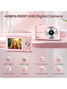 Appareil photo numérique 1080P 44MP avec stabilisation 16X, écran 2-3 pouces, portable, pour vlogging, enfants, étudiants, débutants, DC403, résolution 44MP - Product Image 2