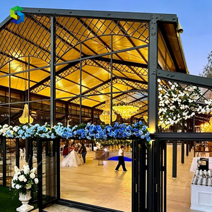 Carpa de Boda de Lujo <span class=keywords><strong>Guyun</strong></span>, Diseño de Estructura de Aluminio Negro, Carpa para Eventos tipo Atrio para 200 a 500 Personas - Product Image 1