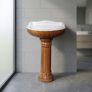 Ensemble de meuble-vasque sur pied de luxe, design moderne, artistique, lumineux, bicolore, pour salon, salle à manger et salle de séjour - Product Image 2