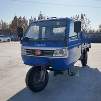 Tricycle utilitaire hybride 250cc à trois roues, carrosserie ouverte, refroidissement par air, diesel/essence