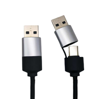 Cadeaux promotionnels Logo et emballage personnalisés Câble rétractable 3-en-1 USB-C Micro Charge rapide 2A pour iPhone 15 Ordinateur Imprimante