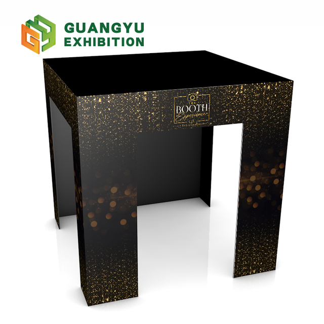 Custom Portable Design 360 Photo Booth Enclosure Backdrop with LED Lights and DSLR Camera Trade Show Resting Room Photo Booth