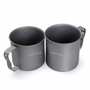 Camping en plein air pique-nique sac <span class=keywords><strong>à</strong></span> dos bol <span class=keywords><strong>à</strong></span> soupe poêle <span class=keywords><strong>à</strong></span> frire kit de désordre accessoires de camping ensemble de casseroles en titane avec poignée pliante - Product Image 3