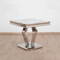 Table d'appoint moderne en métal, meuble d'appoint combiné, stable, facile à assembler pour salon, hôtel, villa