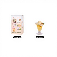 Private Label Eiscreme-Sundae Duftkerze, Handgefertigte Gelwachs-Dessertkerzen, Großhandel Geschenkdekoration