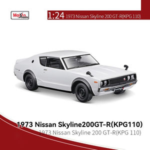 Modèles de voitures miniatures en métal 1:24 <span class=keywords><strong>Nissan</strong></span>, modèle de véhicule en alliage, voitures anciennes, portes ouvrables, roues mobiles, jouet en métal - Product Image 5