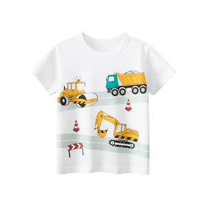 เสื้อยืดเด็กผู้ชายแขนสั้นคอกลมลายการ์ตูนผ้าคอตตอนหวี 100% สำหรับเด็กทารก ขายส่งปี 2026 - Product Image 2