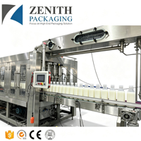 Machine de remplissage de lait entièrement automatique à entraînement électrique, remplissage quantitatif de haute précision, conception anti-goutte pour tous types de plastiques