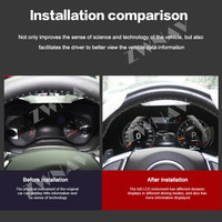 ZWNAV 1920*720 LCD Digital Cluster Virtual kokpit untuk Chevroler Camaro 2015-2023 Panel instrumen Speedometer layar dasbor