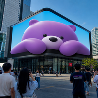Écran LED d'affichage publicitaire 3D à vision directe, étanche, pour centres commerciaux, aéroports, bâtiments, murs publicitaires