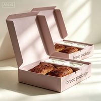 Boîte de transport en gros pour pâtisseries avec séparateur, pour biscuits, gâteaux, pain, emballage de restauration rapide, boîte d'expédition pour snacks