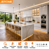 Ensemble d'armoires en bois à assembler soi-même, design de meubles de luxe moderne, laque blanche haute brillance, armoire de cuisine modulaire