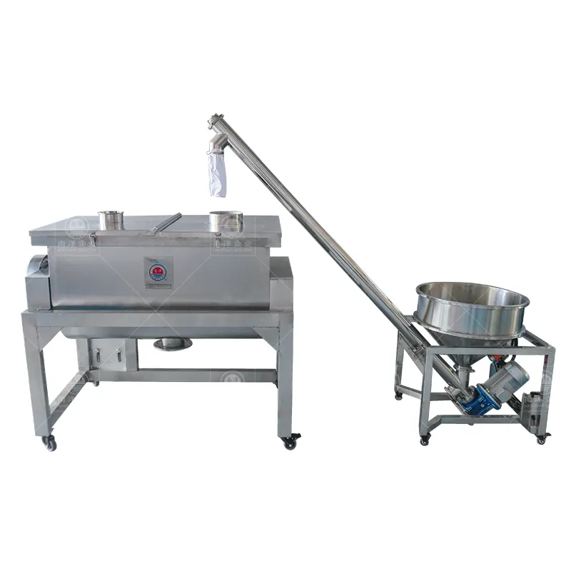 CH series ribbon blender powder mixer horizontal with feeder industrial dry powder mixer ribbon machine powder process machine