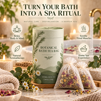 Sachets de bain botaniques en gros à la rose, lavande et camomille – Bain de fleurs aux herbes – Formule et emballage personnalisés OEM/ODM