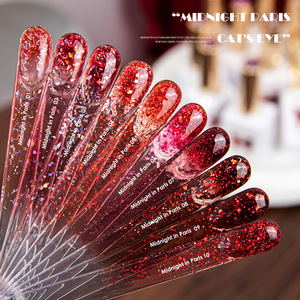 Nuevo Esmalte de Uñas en Gel UV con Diamantes Rojos Dorados de 15 ml, 20 Colores, Purpurina de Diamantes Rotos, Esmalte de Uñas Rojo de Año Nuevo - Product Image 2