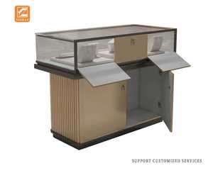 Vitrine à bijoux en verre personnalisée en gros avec éclairage LED, design écologique, étanche, serrures et tiroirs pour <span class=keywords><strong>la</strong></span> vente au détail et les musées - Product Image 4
