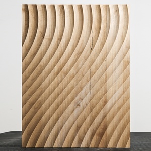 高級サンドイッチアコースティックデスクシャワー3Dスラット天井サイドボードウォールウッドパネル - Product Image 3