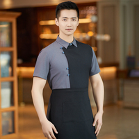 Tenue d'été professionnelle et confortable à manches courtes pour le personnel de restaurant, hôtel, café et restauration rapide - Réf. 24155-56
