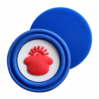 Étiquette de logo PVC 2D personnalisée, patch en caoutchouc souple par Chameleon Mini avec forme de cœur et de fleur, badge en caoutchouc 3D, fabrication