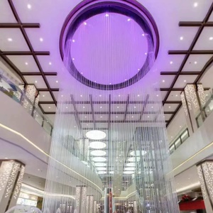 Projet d'ingénierie de rideau d'eau numérique, décoration paysagère circulaire en fibre optique CNC, fonctionnalité aquatique extérieure colorée, garantie 2 ans - Product Image 2