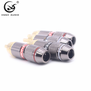 Connecteurs <span class=keywords><strong>RCA</strong></span> mâles Monster YIVO XSSH OEM personnalisables, de bonne qualité, en laiton plaqué or, pour câble audio HiFi. - Product Image 3