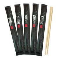 Baguettes jetables Tensoge Twin Hashi personnalisées en bambou, pour sushi, avec conteneur Push Pop, ustensiles de cuisine