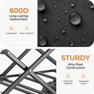 Carrito Plegable Resistente para Exteriores, Playa, Camping, con Mango Ajustable y 4 Ruedas para Picnic y Jardín - Product Image 4