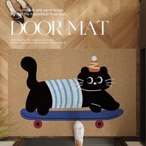 Alfombra de Entrada Moderna, Alfombra de PVC con Diseño Geométrico Lavable y Cortable, de 7.5mm de Grosor, para el Hogar - Product Image 6