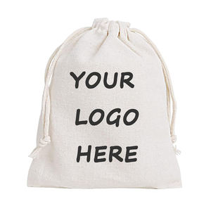 Bolsa con cordón de algodón orgánico reciclable para joyería, regalo personalizado para boda - Product Image 1