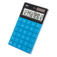 Deli E1589 Calculatrice de bureau légère Calculatrice à 12 chiffres en plastique