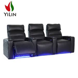 RH716 듀얼 모터 영화 극장 의자 자동 Headrest 안락 소파 현대 정품 가죽 극장 좌석 - Product Image 2