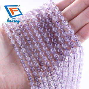 Cuentas de Cuarzo Púrpura Natural, Piedras Sueltas Redondas de Amatista para Fabricación de Joyería DIY - Product Image 6