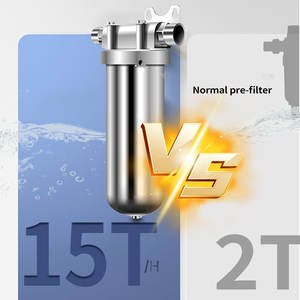 LT-8T बड़े प्रवाह 80000l/h आउटडोर पूरे घर का पानी प्रीफिल्टर 40 माइक्रोन स्टेनलेस स्टील 304 स्टील जाल के साथ मैनुअल प्री-फिल्टर - Product Image 6