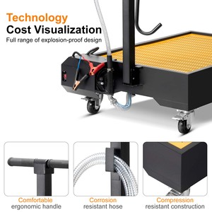 Collecteur d'<span class=keywords><strong>huile</strong></span> usagée pour atelier avec armoire en acier renforcé, structure roulante portable et grande capacité de collecte des huiles usagées - Product Image 3