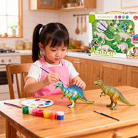 Modèle de dinosaure embryonnaire blanc peint, ensemble de jouets créatifs pour enfants, bricolage, coloriage, dessin, garçons, filles, graffiti fait main