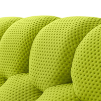 Sofá Seccional de Terciopelo Azul de Lujo Personalizado, Relleno de Esponja, Diseño Japonés, Ecológico, Comprimido al Vacío, Tapizado