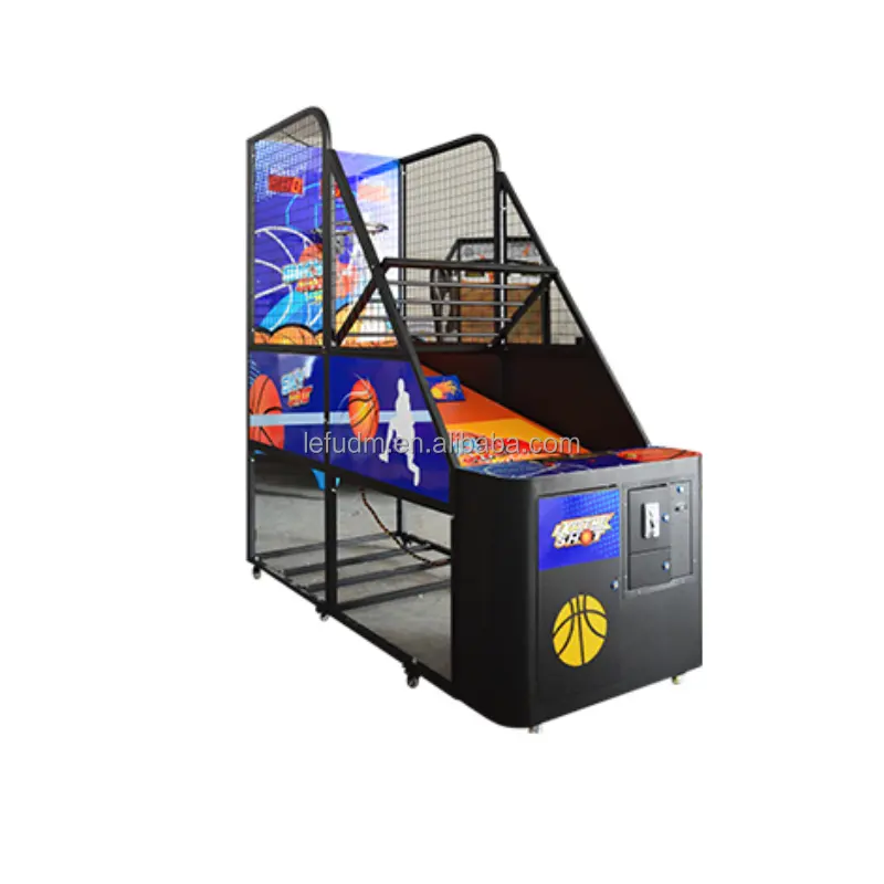 Giải trí trong nhà dành cho người lớn trẻ em bóng rổ Máy mua đồng tiền hoạt động bóng rổ Arcade chụp Hoops bóng rổ máy