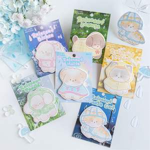 30 yaprak/paket şekilli yapışkan notlar yağmurluk Paws koleksiyonu sevimli Pet tasarımlar öğrenci ofis Memo notları - Product Image 2