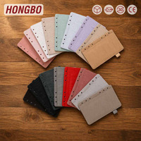 Hongbo Best Seller, classeur en cuir A6 Saffiano Epi 17 couleurs pour l'école, le bureau, cadeau de Noël, avec feuille volante, tableau de bord, carte