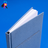 Carnet personnalisable en tissu de marque A5, couverture rigide en lin, impression numérique pour cadeau d'entreprise, papier durable