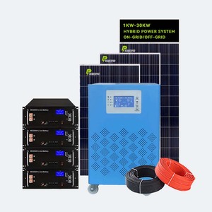Pequeño sistema de energía solar híbrido al por mayor 10KW 3000KW 5KW 10KWH Kit completo 220V 380V monofásico y trifásico para el fabricante de almacenamiento de energía doméstico - Product Image 1